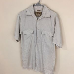 Bruno New York Washable Linen Button Up Shirt Size Small